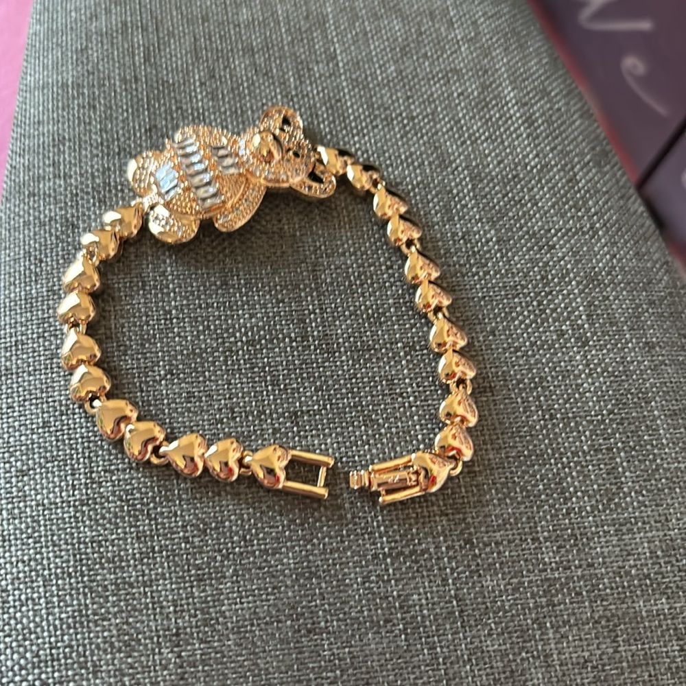 Pulsera 18 k gold plated de oso - Picture 2 of 4